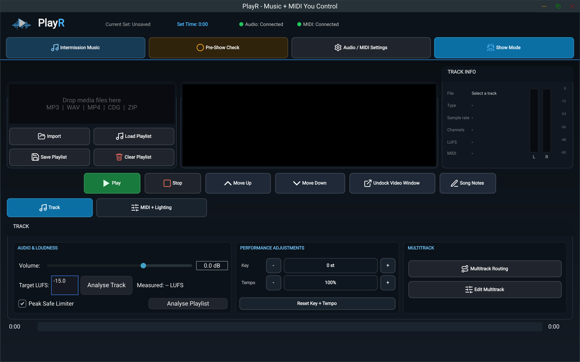 PlayR Android Edit Mode interface